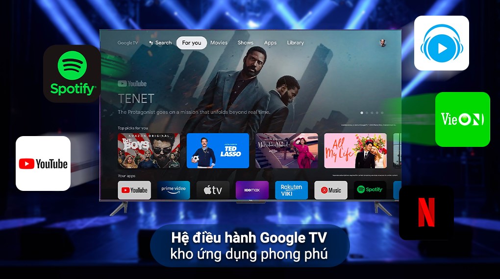 Google Tivi QLED TCL 4K 43 inch 43Q636