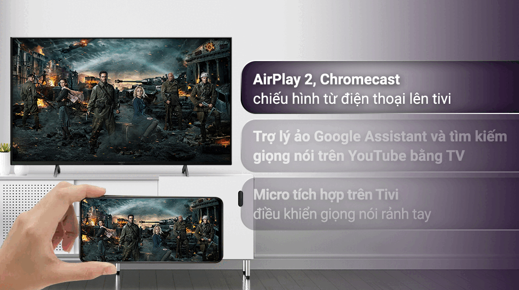 Google Tivi Sony 4K 55 inch KD-55X81DK