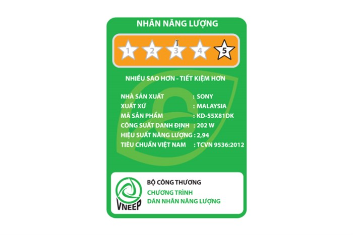 Google Tivi Sony 4K 55 inch KD-55X81DK Màu Đen