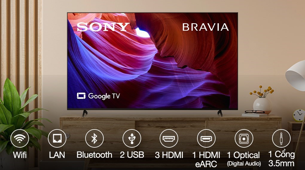 Hình ảnh Google Tivi Sony 4K 55 inch KD-55X85K