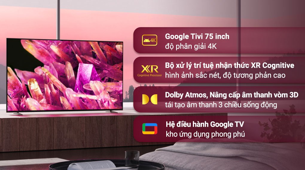 Google Tivi Sony 4K là một sản phẩm đáng để mua sắm với nhiều tính năng độc đáo và chất lượng hình ảnh tuyệt vời. Hãy xem hình ảnh liên quan để tìm hiểu thêm về cách sản phẩm này đem lại trải nghiệm giải trí tuyệt vời.