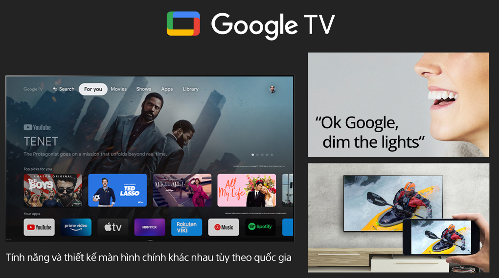 Google Tivi OLED Sony 4K 65 inch XR-65A80K - Google TV