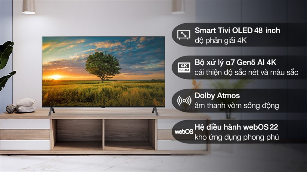 Smart Tivi OLED LG 4K đang được bán với giá tốt và chế độ trả góp thuận tiện. Hãy xem hình ảnh để chứng kiến màn hình tuyệt đẹp và trải nghiệm đỉnh cao của giải trí tại gia.