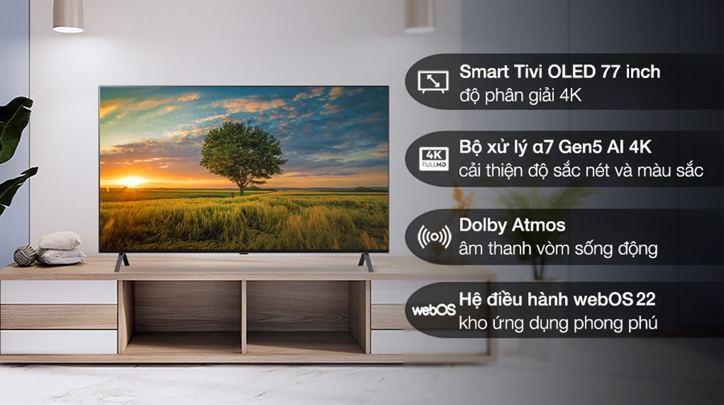 Smart Tivi OLED LG 4K 77 inch 77A2PSA