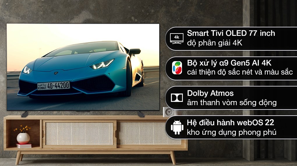 Smart Tivi OLED LG 4K 77 inch 77C2PSA