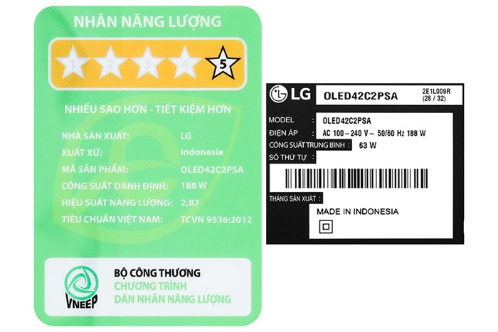 Smart Tivi OLED LG 4K 42 inch 42C2PSA Màu Đen