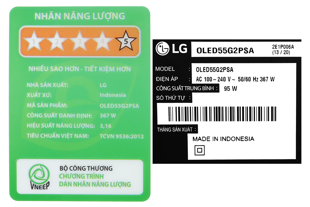 Smart Tivi OLED LG AI 4K 55 inch OLED55G2PSA Màu Đen