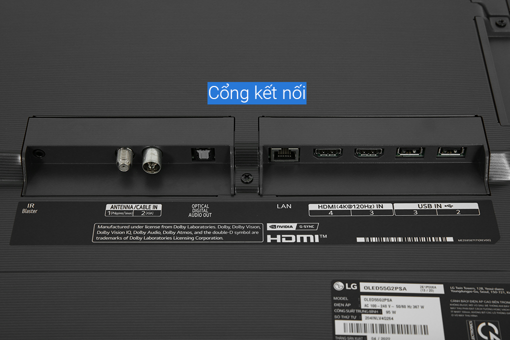 Smart Tivi OLED LG AI 4K 55 inch OLED55G2PSA Màu Đen