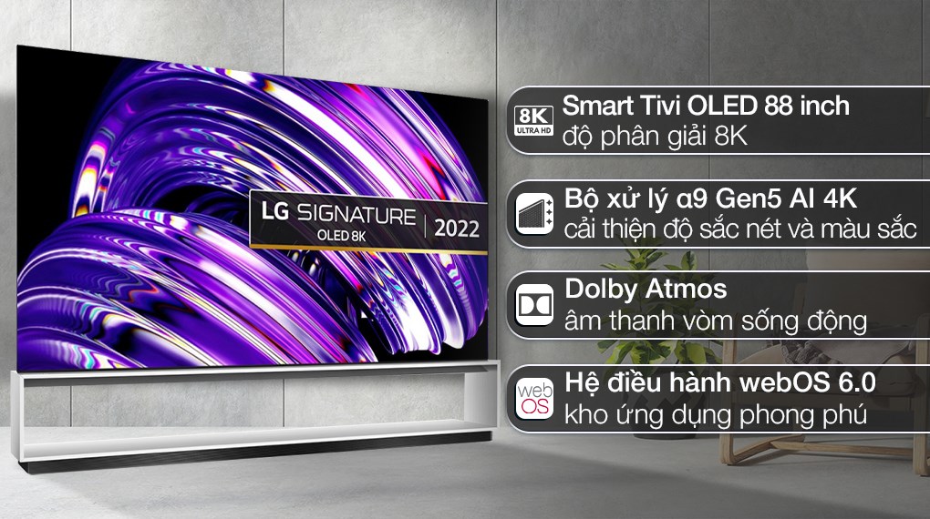 Smart Tivi OLED LG 8K 88 inch 88Z2PSA - 2