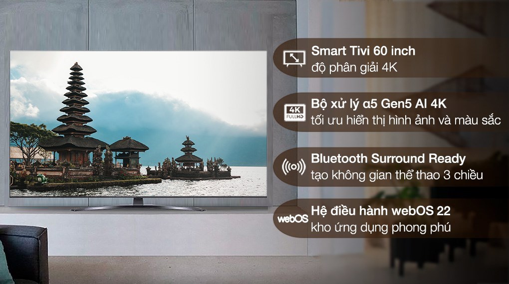 Với Smart Tivi LG, bạn sẽ có trải nghiệm xem phim hoàn hảo với chất lượng hình ảnh sắc nét và âm thanh sống động. Nhấn vào hình ảnh để khám phá thêm về tính năng thông minh của LG Smart Tivi.
