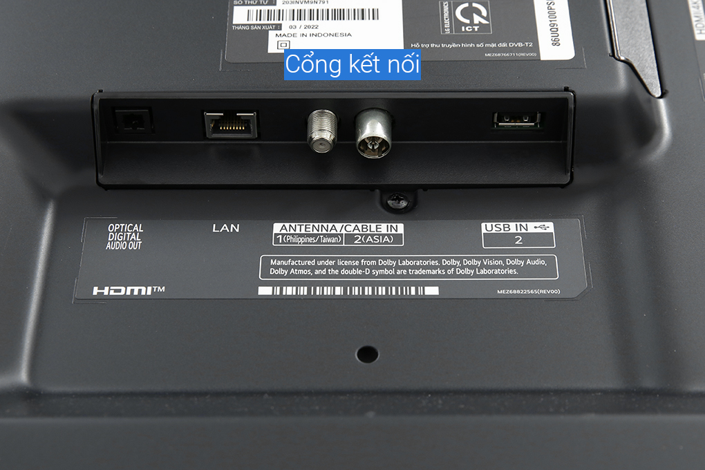 Smart Tivi LG 4K 86 inch 86UQ9100PSD Màu Đen