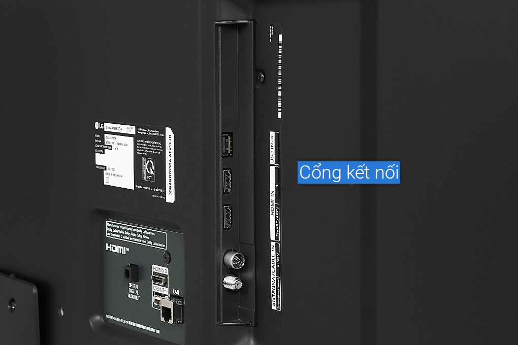 Smart Tivi NanoCell LG AI 4K 55 inch 55NANO76SQA Màu Đen