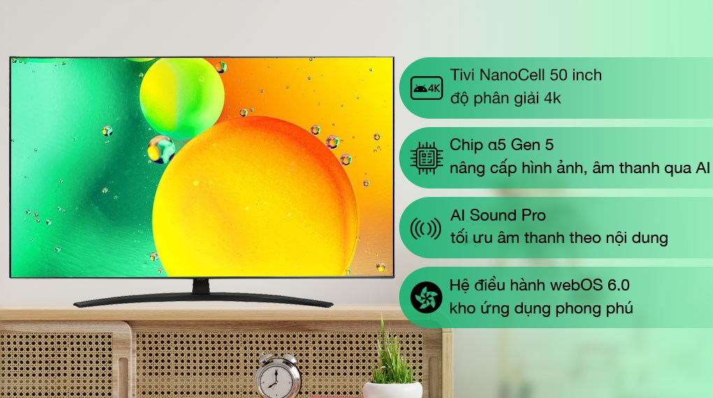Smart Tivi NanoCell LG 4K 50 inch 50NANO76SQA - 2