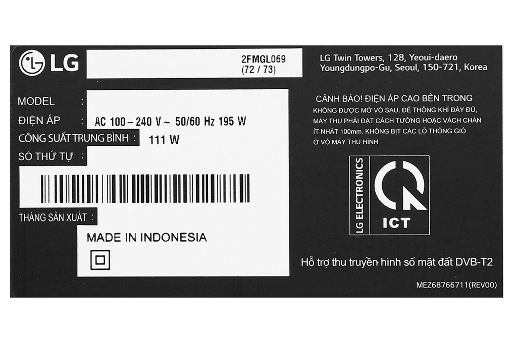 Smart Tivi QNED LG 4K 55 inch 55QNED86SQA Màu Đen