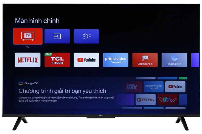 Google Tivi TCL 4K 43 inch 43P635 Màu Đen