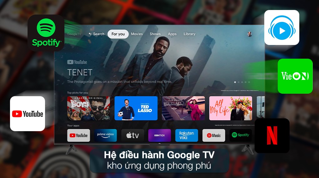 Google Tivi TCL 4K 50 inch 50P635