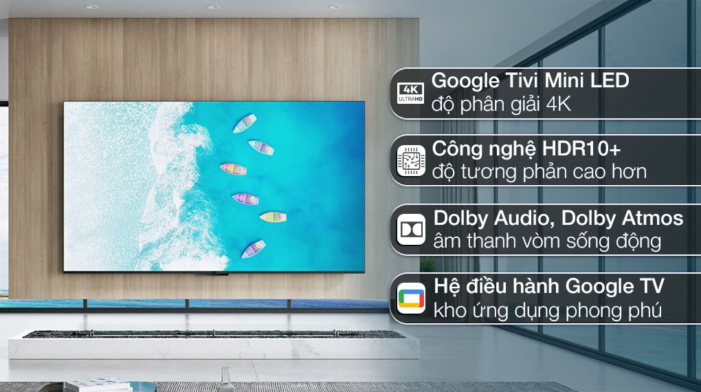 Google Tivi Mini LED TCL 4K 65 inch 65C835