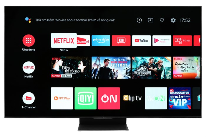 Google Tivi Mini LED TCL 4K 65 inch 65C835 Màu Đen