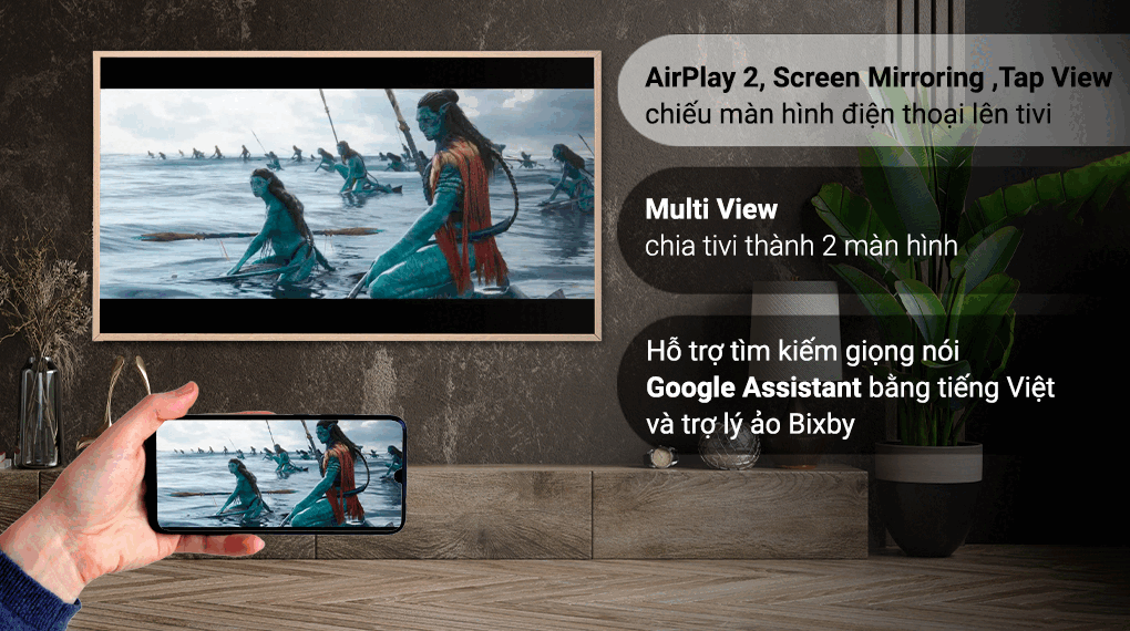 Smart Tivi Khung Tranh The Frame QLED Samsung 4K 85 inch QA85LS03B