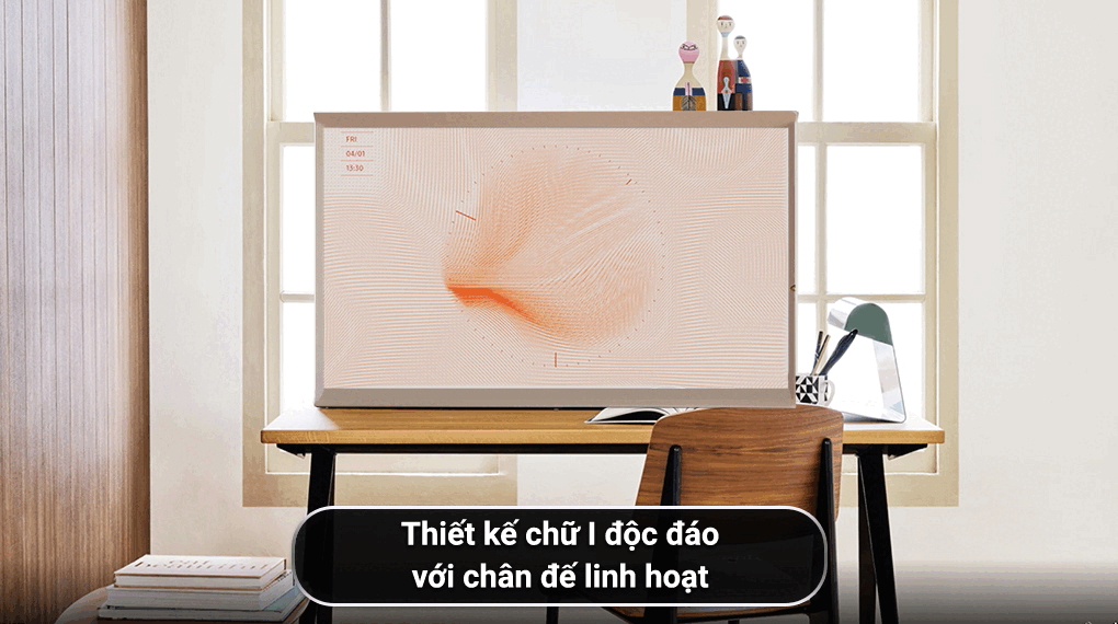 Smart Tivi Kiểu Chữ I Có Chân The Serif QLED Samsung 4K 55 inch QA55LS01BP