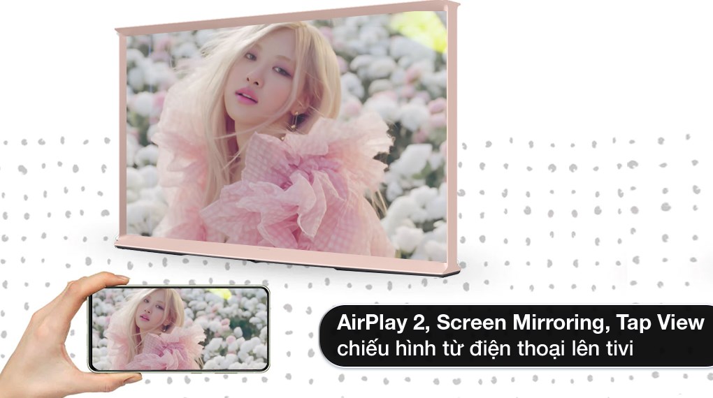 Smart Tivi Kiểu Chữ I Có Chân The Serif QLED Samsung 4K 55 inch QA55LS01BP