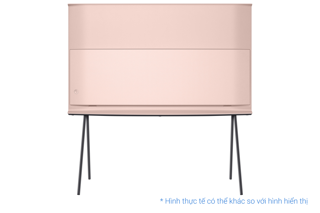 Smart Tivi Kiểu Chữ I Có Chân The Serif QLED Samsung 4K 55 inch QA55LS01BP Màu Hồng