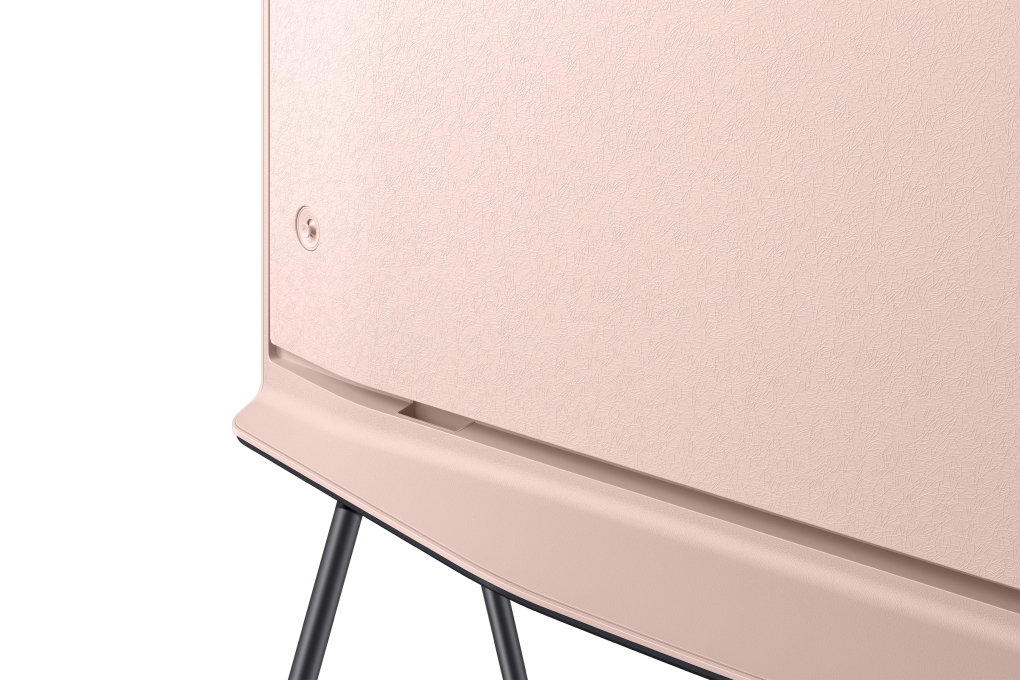 Smart Tivi Kiểu Chữ I Có Chân The Serif QLED Samsung 4K 55 inch QA55LS01BP Màu Hồng