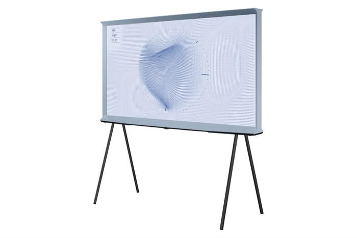 Smart Tivi Kiểu Chữ I Có Chân The Serif QLED Samsung 4K 55 inch QA55LS01BB Màu Xanh Dương