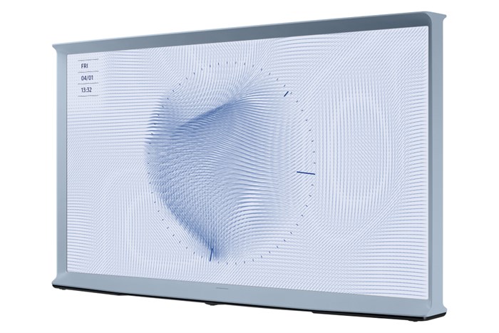 Smart Tivi Kiểu Chữ I Có Chân The Serif QLED Samsung 4K 55 inch QA55LS01BB Màu Xanh Dương