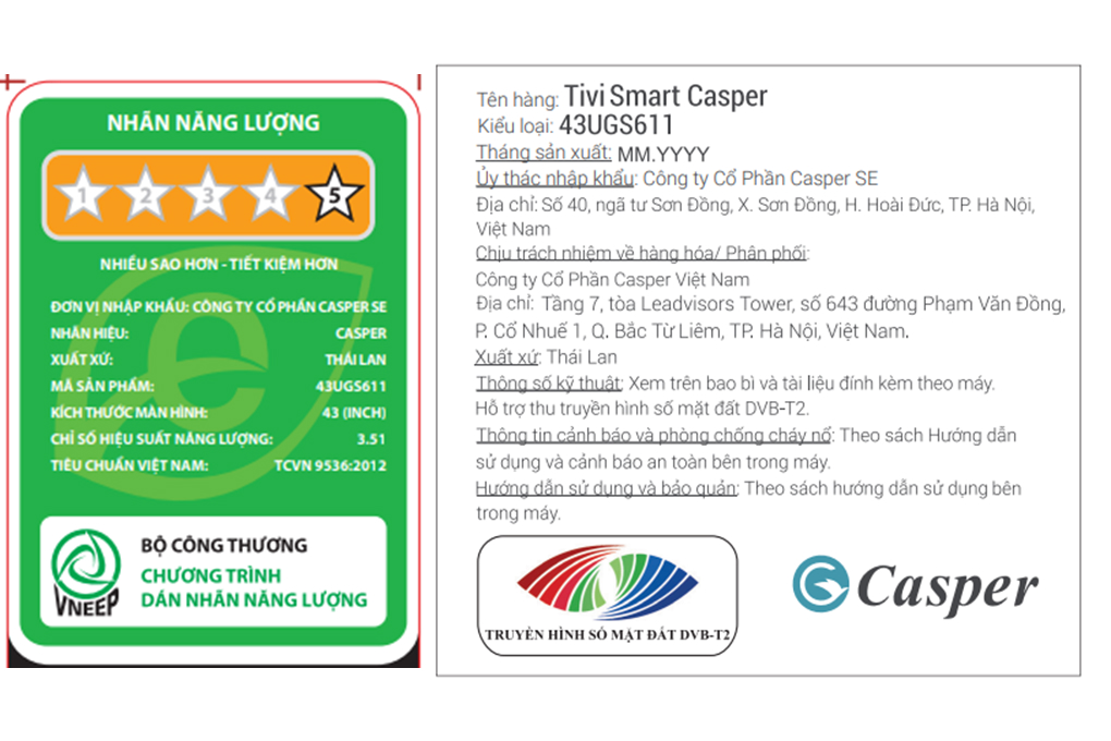 Google Tivi Casper 4K 43 inch 43UGS611 - 4