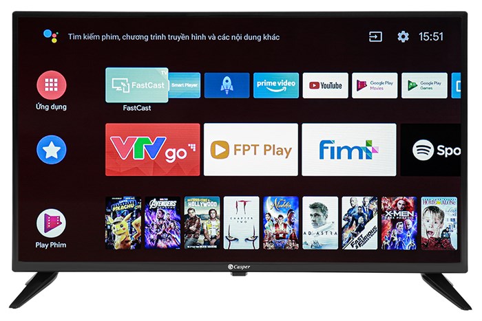 Android Tivi Casper 32 inch 32HGA510 Màu Đen