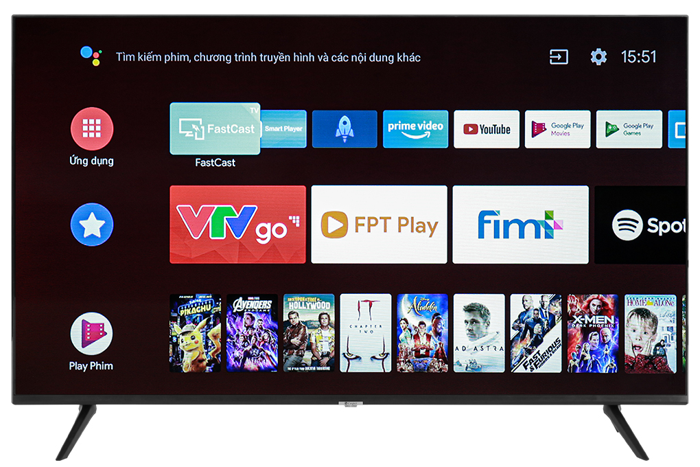 Android Tivi Casper 4K 50 inch 50UGA610 Màu Đen