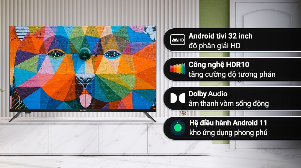 Hình ảnh Android Tivi Sharp 32 inch 2T-C32EG2X