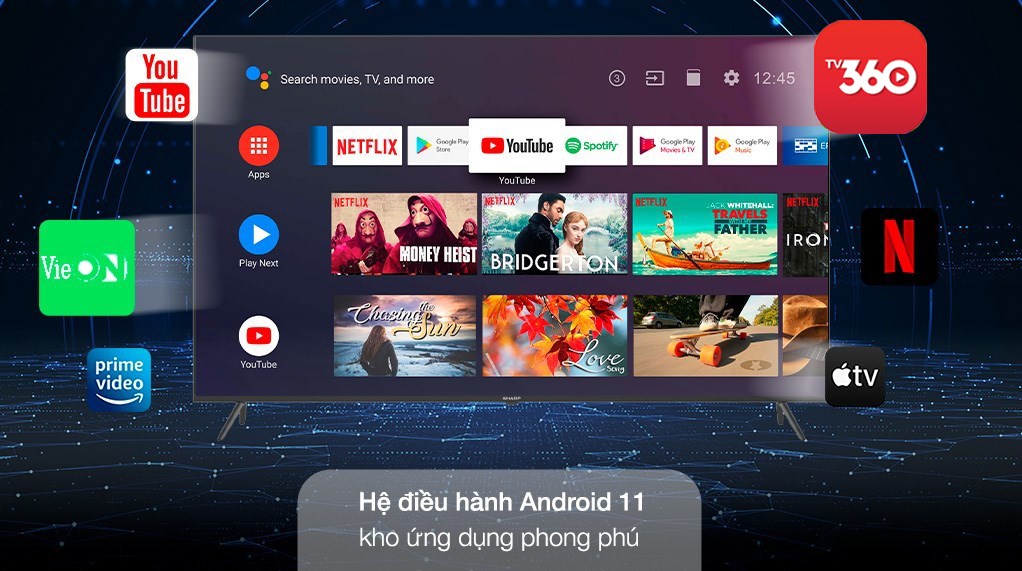 Android Tivi Sharp 4K 65 inch 4T-C65EK2X
