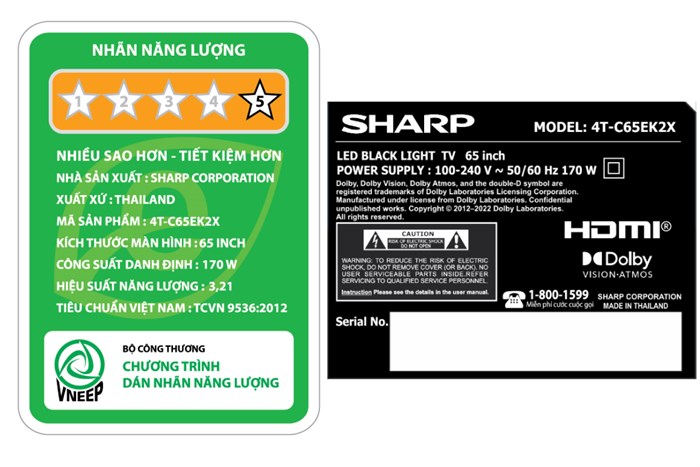 Android Tivi Sharp 4K 65 inch 4T-C65EK2X