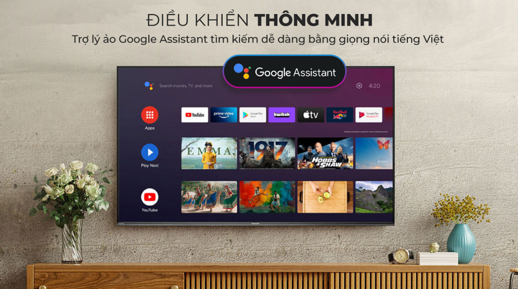 Tiện ích - Android Tivi Sharp 4K 75 inch 4T-C75EK2X