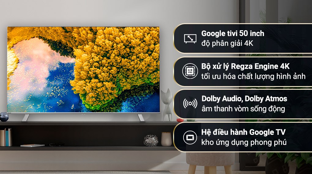 Hình ảnh Google Tivi Toshiba 4K 50 inch 50C350LP