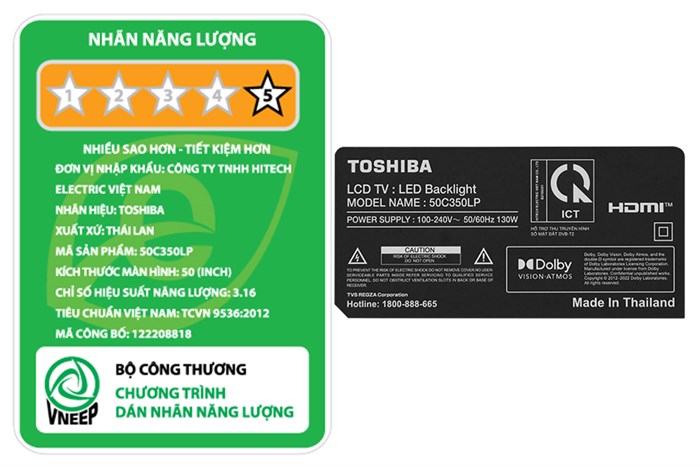 Google Tivi Toshiba AI 4K 50 inch 50C350LP Màu Đen