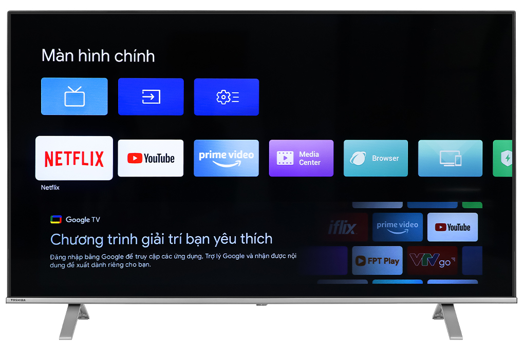 Google Tivi Toshiba AI 4K 55 inch 55C350LP Màu Đen