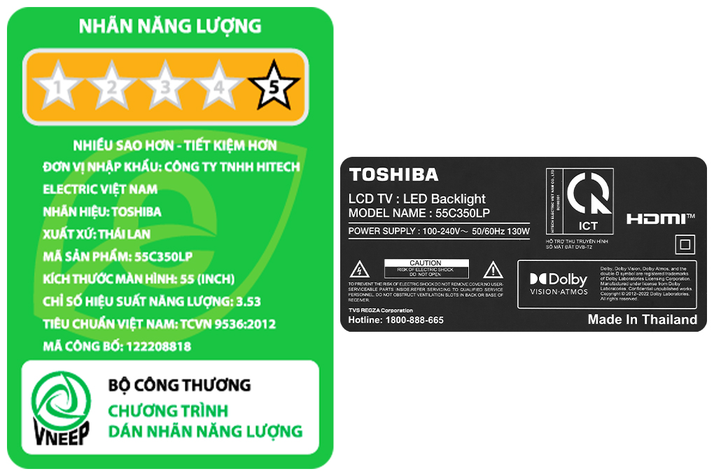 Google Tivi Toshiba AI 4K 55 inch 55C350LP Màu Đen
