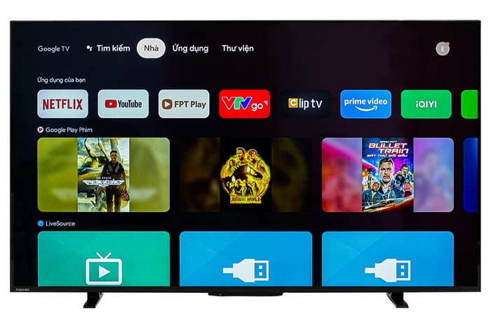 Google Tivi QLED Toshiba 4K 55 inch 55M550LP Màu Đen