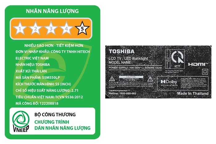 Google Tivi QLED Toshiba 4K 55 inch 55M550LP Màu Đen