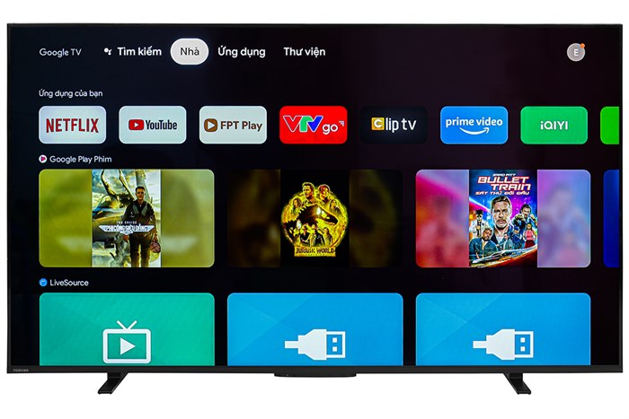 Google Tivi QLED Toshiba 4K 65 inch 65M550LP Màu Đen