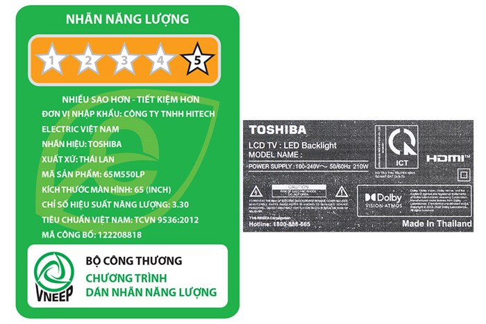 Google Tivi QLED Toshiba 4K 65 inch 65M550LP Màu Đen