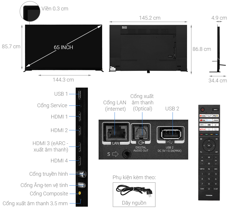 Smart Tivi OLED Toshiba 4K 65 inch 65X9900LP