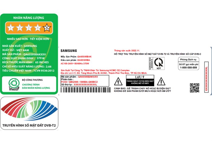 Smart Tivi OLED Samsung 4K 65 inch QA65S95B Màu Đen