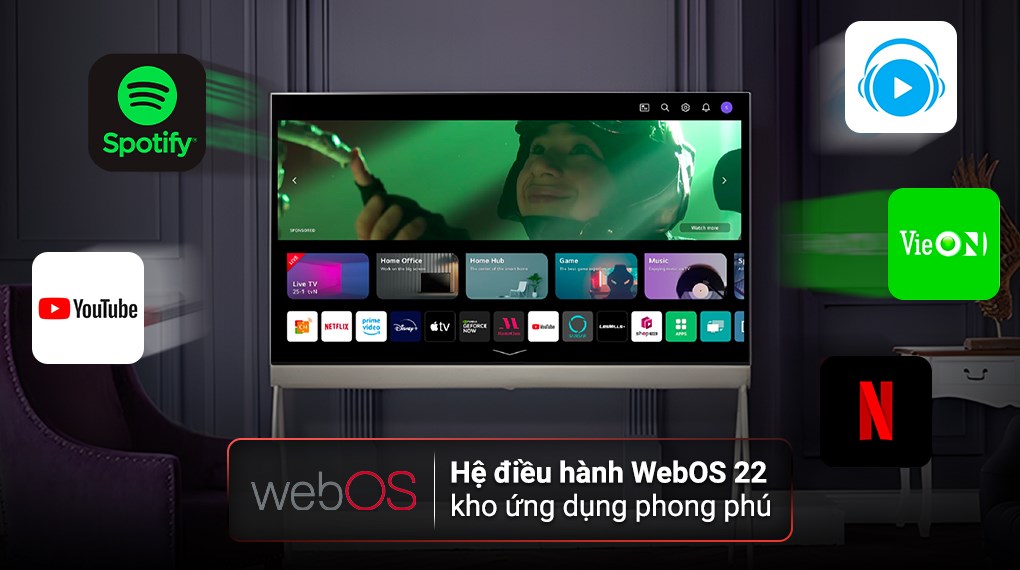 Smart Tivi OLED Evo Posé LG 4K 55 inch 55LX1QPSA