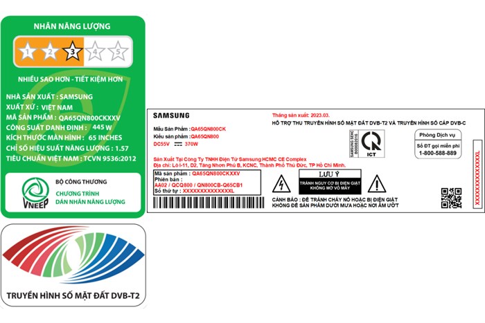 Smart Tivi Neo QLED 8K 65 inch Samsung QA65QN800C Màu Đen