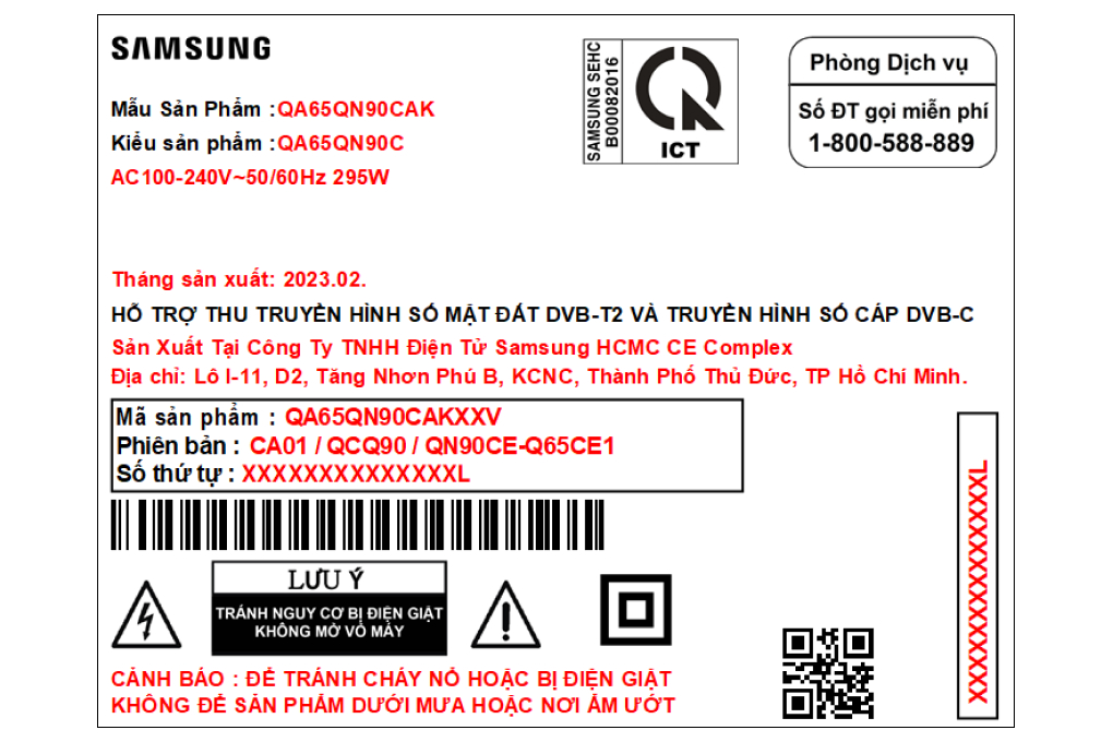 Smart Tivi Neo QLED Samsung AI 4K 65 inch QA65QN90C Màu Đen
