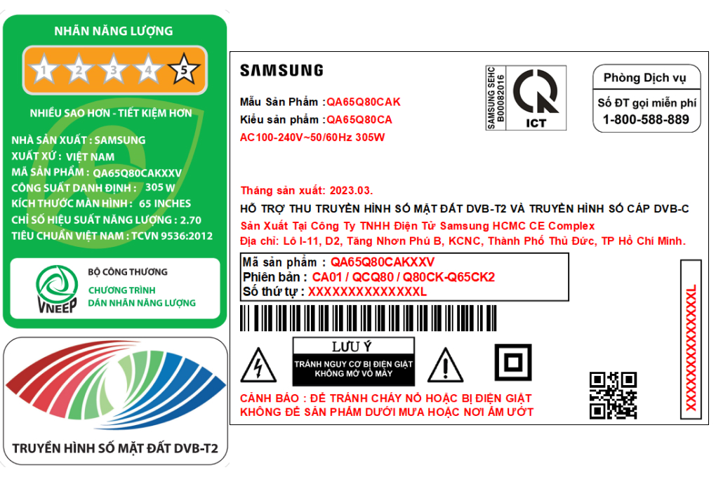 Smart Tivi QLED Samsung AI 4K 65 inch QA65Q80C Màu Đen
